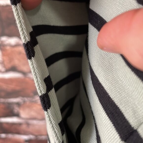 Ganni Anthroplogie Old Spice Jersey Skirt Mini Striped Green Black Size Medium M - Picture 12 of 16